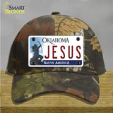 Jesus Oklahoma Novelty License Plate Hat Cotton / Camoflauge