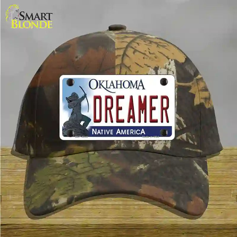 Dreamer Oklahoma Novelty License Plate Hat Cotton / Camoflauge