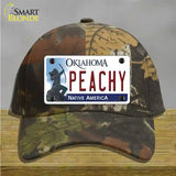 Peachy Oklahoma Novelty License Plate Hat Cotton / Camoflauge