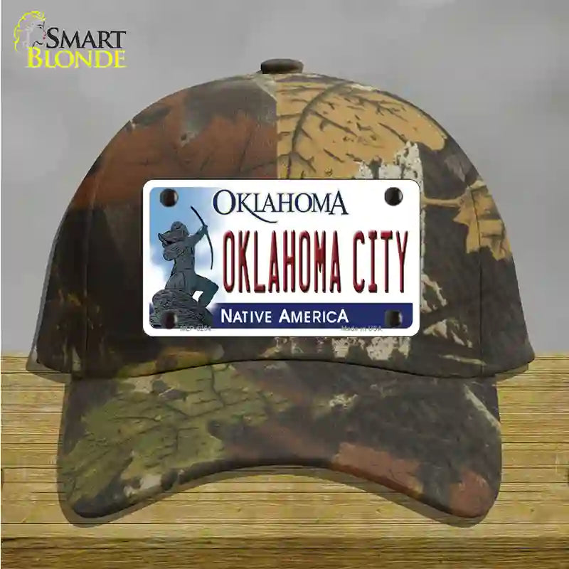 Oklahoma City Oklahoma Novelty License Plate Hat Cotton / Camoflauge