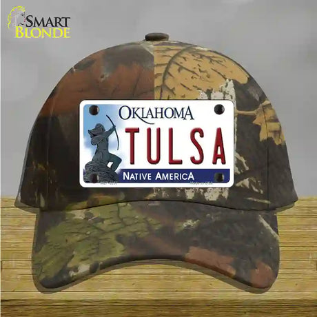 Tulsa Oklahoma Novelty License Plate Hat Cotton / Camoflauge