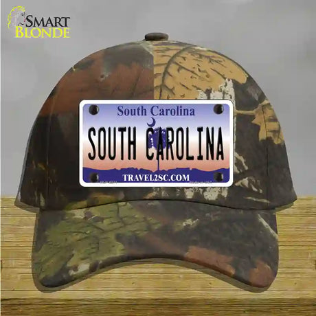 South Carolina Novelty License Plate Hat Cotton / Camoflauge