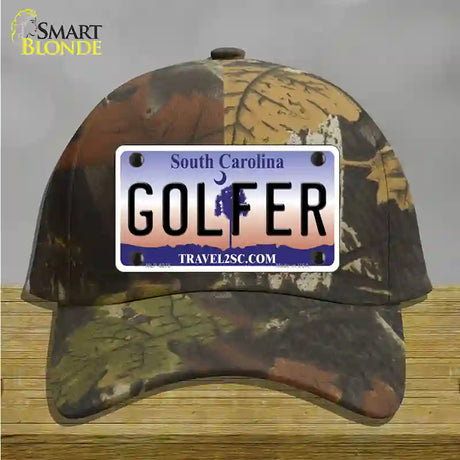 Golfer South Carolina Novelty License Plate Hat Cotton / Camoflauge