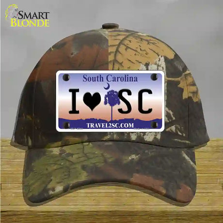 I Love South Carolina Novelty License Plate Hat Cotton / Camoflauge