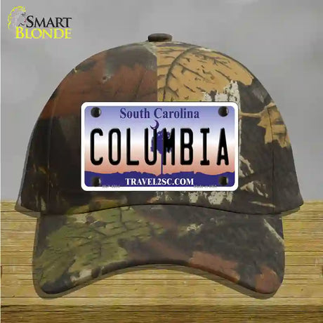 Columbia South Carolina Novelty License Plate Hat Cotton / Camoflauge