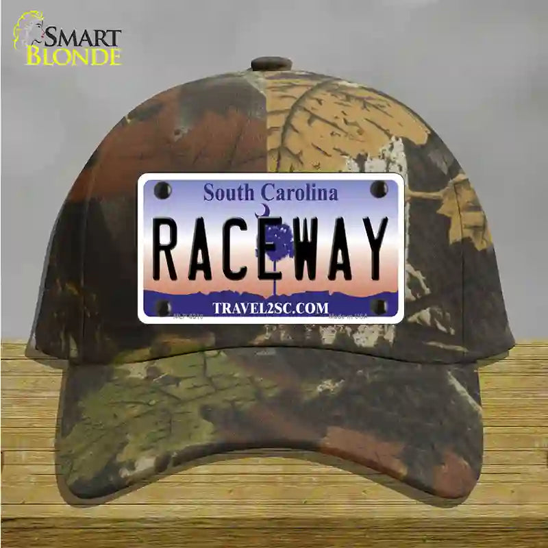 Raceway South Carolina Novelty License Plate Hat Cotton / Camoflauge