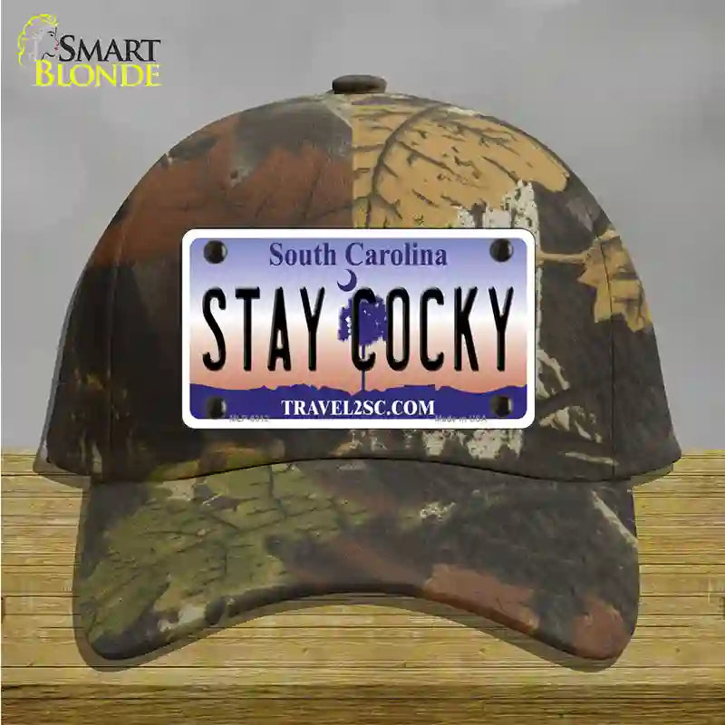 Stay Cocky South Carolina Novelty License Plate Hat Cotton / Camoflauge