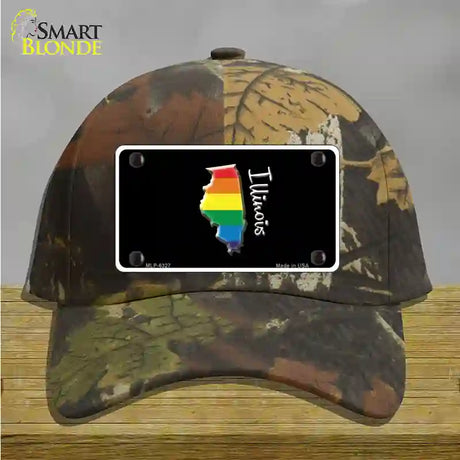 Illinois Rainbow Novelty License Plate Hat Cotton / Camoflauge