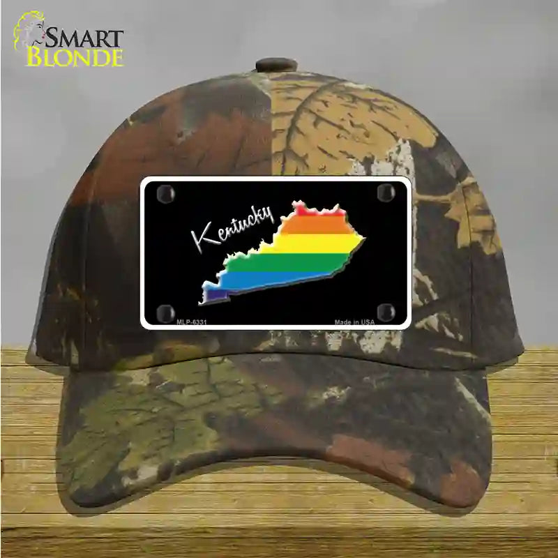 Kentucky Rainbow Novelty License Plate Hat Cotton / Camoflauge