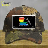 Louisiana Rainbow Novelty License Plate Hat Cotton / Camoflauge