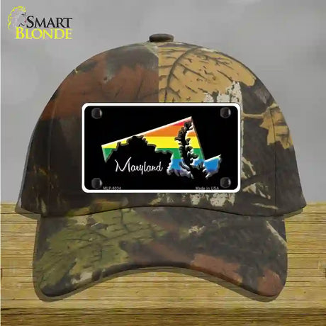 Maryland Rainbow Novelty License Plate Hat Cotton / Camoflauge