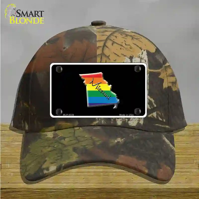 Missouri Rainbow Novelty License Plate Hat Cotton / Camoflauge