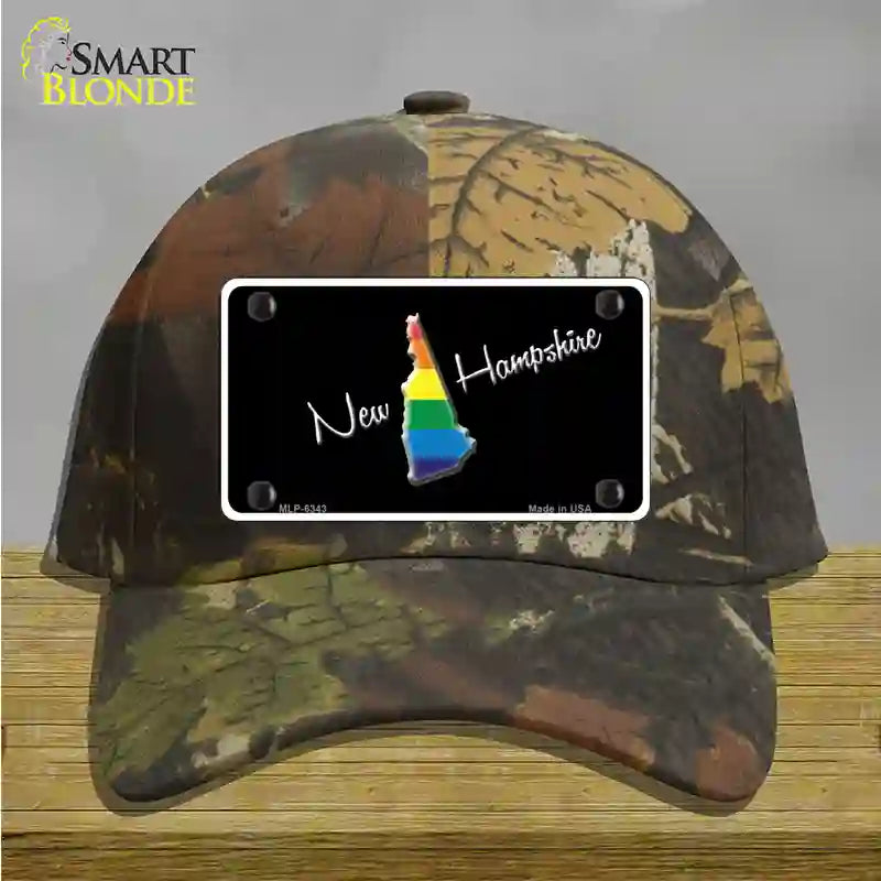 New Hampshire Rainbow Novelty License Plate Hat Cotton / Camoflauge