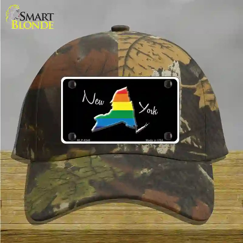 New York Rainbow Novelty License Plate Hat Cotton / Camoflauge