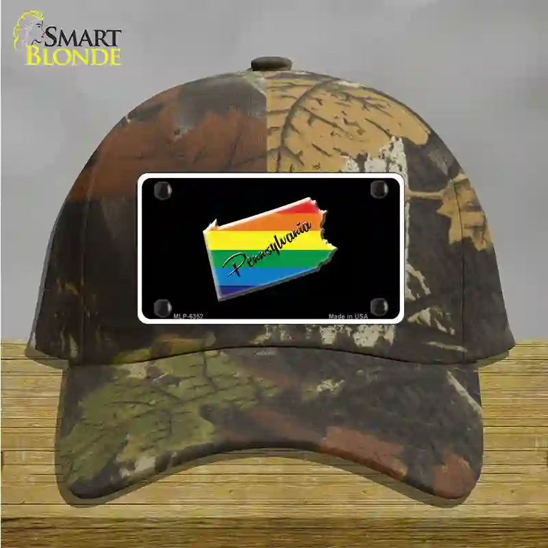 Pennsylvania Rainbow Novelty License Plate Hat Cotton / Camoflauge