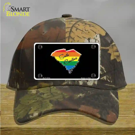 South Carolina Rainbow Novelty License Plate Hat Cotton / Camoflauge