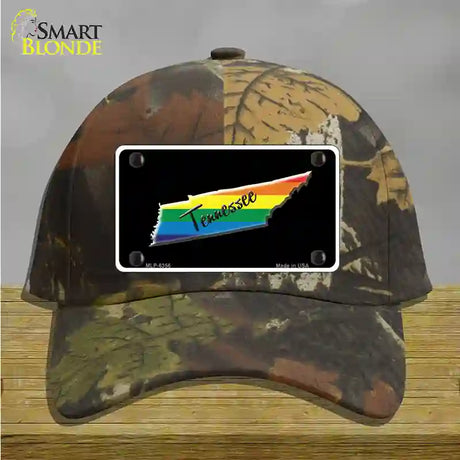 Tennessee Rainbow Novelty License Plate Hat Cotton / Camoflauge