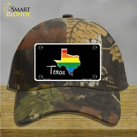 Texas Rainbow Novelty License Plate Hat Cotton / Camoflauge