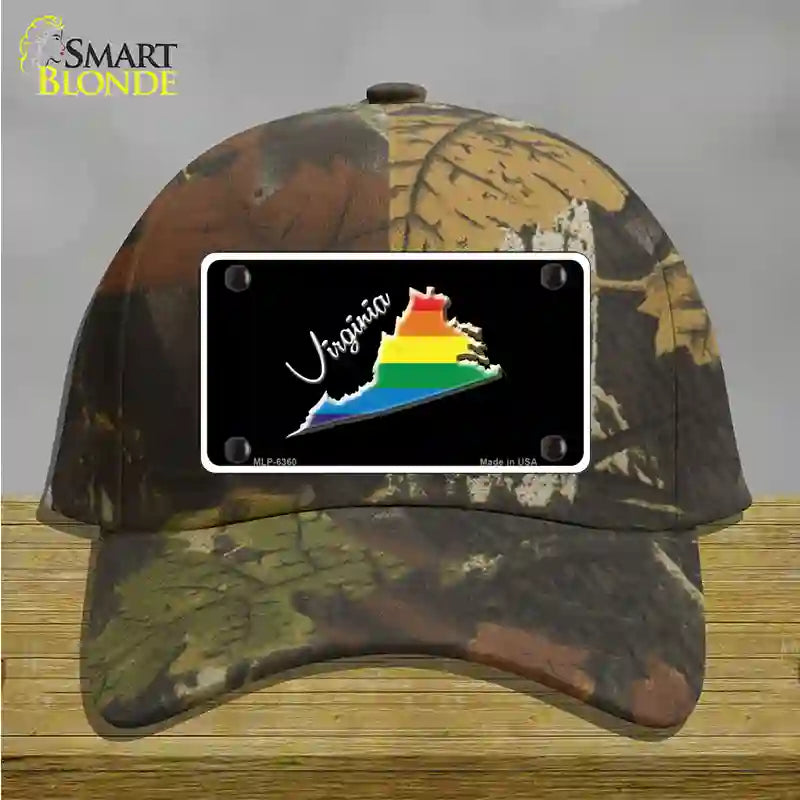 Virginia Rainbow Novelty License Plate Hat Cotton / Camoflauge