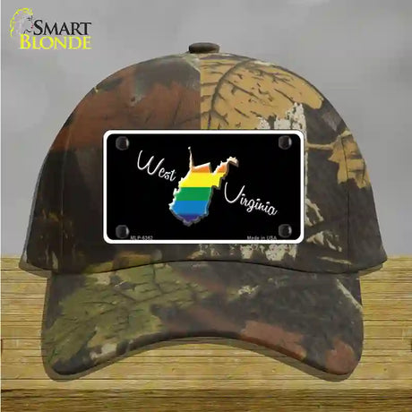 West Virginia Rainbow Novelty License Plate Hat Cotton / Camoflauge