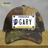 Gary Indiana Novelty License Plate Hat Cotton / Camoflauge