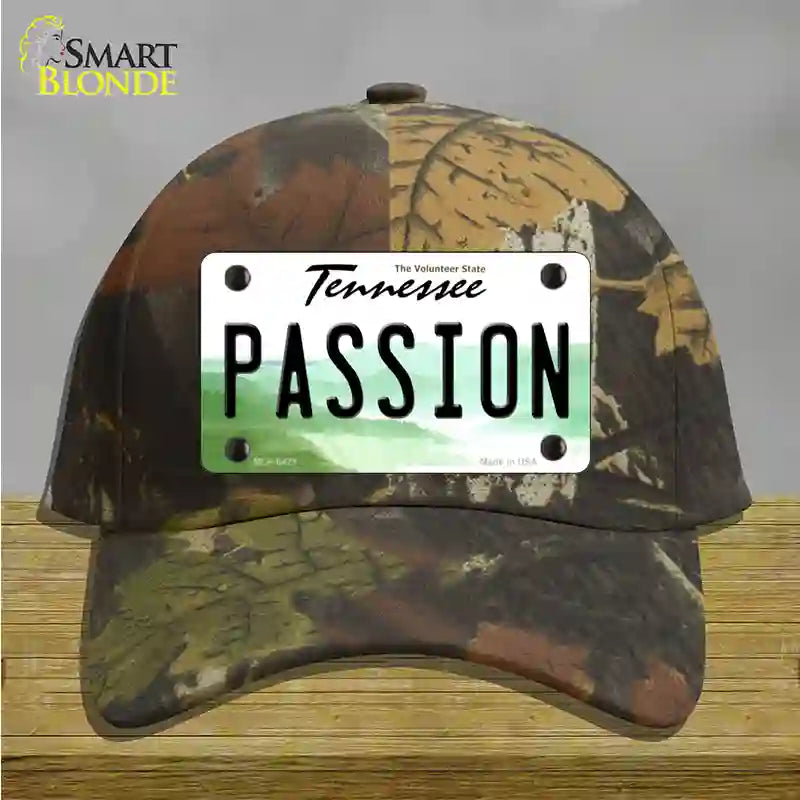 Passion Tennessee Novelty License Plate Hat Cotton / Camoflauge