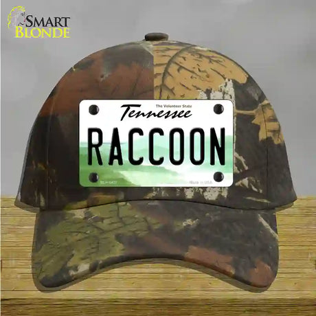 Raccoon Tennessee Novelty License Plate Hat Cotton / Camoflauge