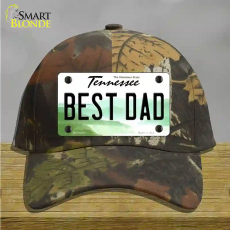 Best Dad Tennessee Novelty License Plate Hat Cotton / Camoflauge