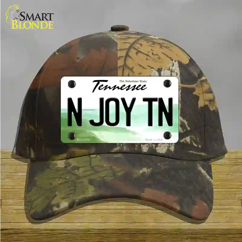 N Joy Tennessee Novelty License Plate Hat Cotton / Camoflauge