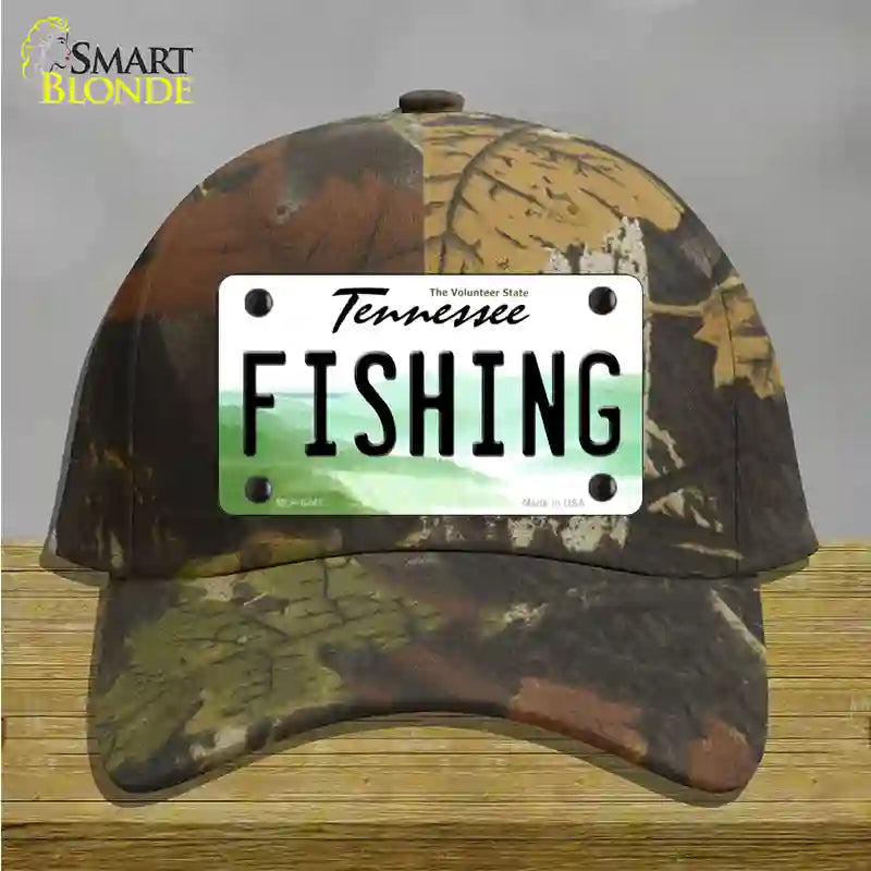 Fishing Tennessee Novelty License Plate Hat Cotton / Camoflauge