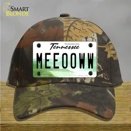 Meeooww Tennessee Novelty License Plate Hat Cotton / Camoflauge