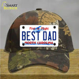 Best Dad North Carolina Novelty License Plate Hat Cotton / Camoflauge