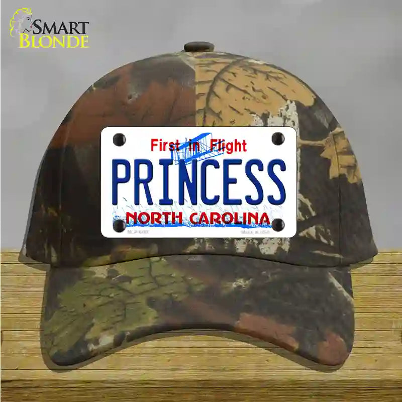 Princess North Carolina Novelty License Plate Hat Cotton / Camoflauge