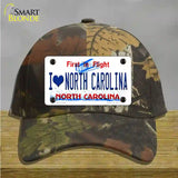 I Love North Carolina Novelty License Plate Hat Cotton / Camoflauge