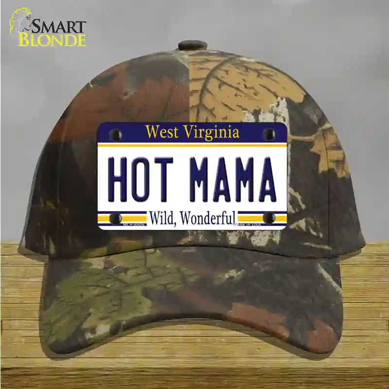 Hot Mama West Virginia Novelty License Plate Hat Cotton / Camoflauge