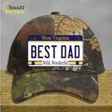 Best Dad West Virginia Novelty License Plate Hat Cotton / Camoflauge