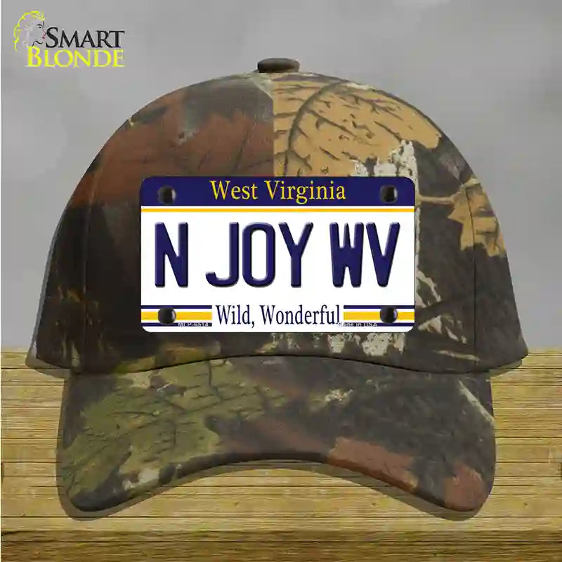 N Joy West Virginia Novelty License Plate Hat Cotton / Camoflauge