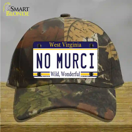 No Murci West Virginia Novelty License Plate Hat Cotton / Camoflauge