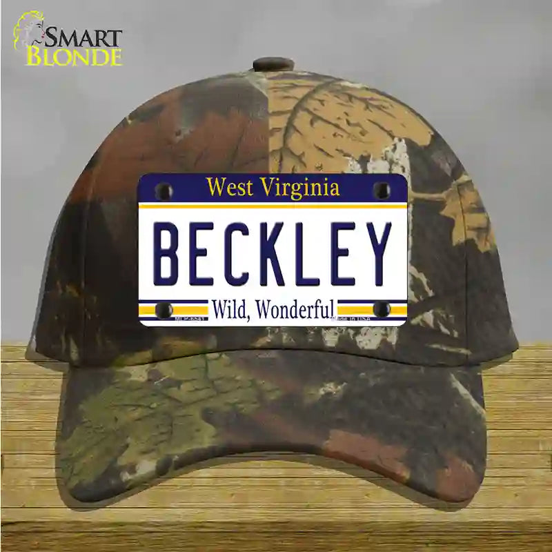 Beckley West Virginia Novelty License Plate Hat Cotton / Camoflauge