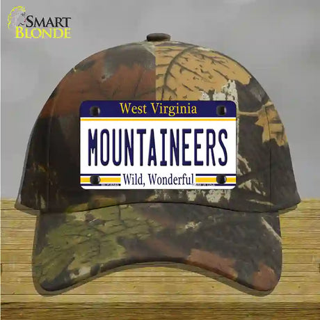 Mountaineers West Virginia Novelty License Plate Hat Cotton / Camoflauge