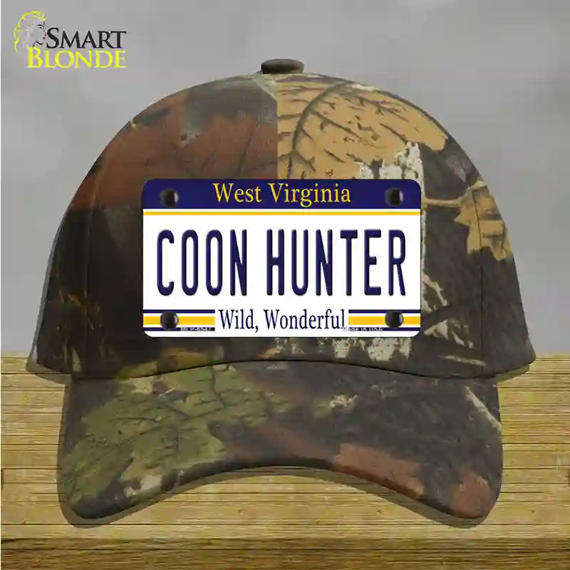 Coon Hunter West Virginia Novelty License Plate Hat Cotton / Camoflauge