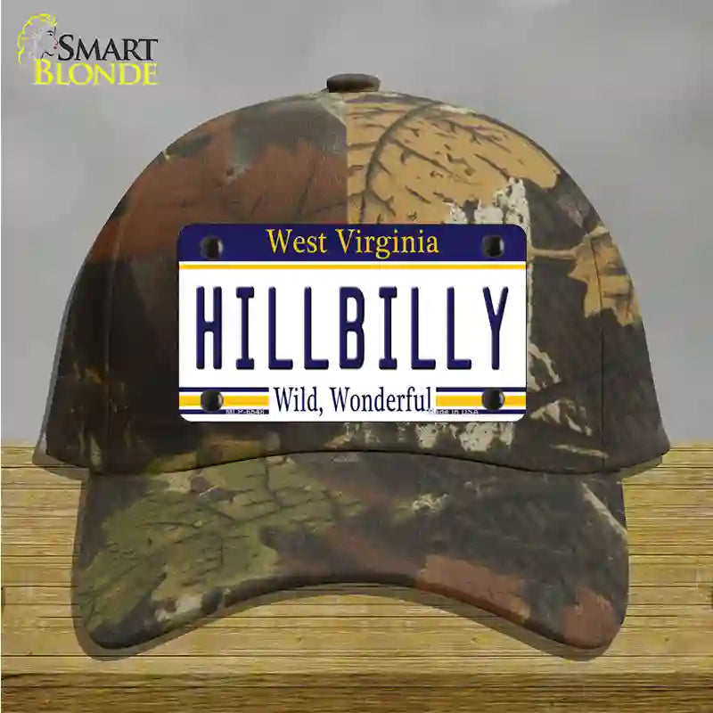 Hillbilly West Virginia Novelty License Plate Hat Cotton / Camoflauge