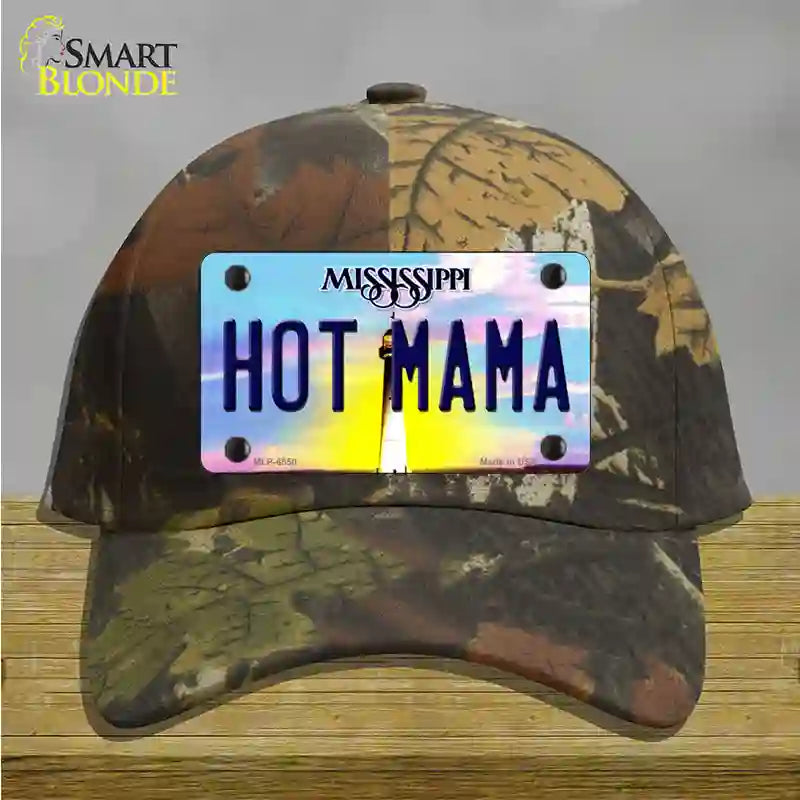 Hot Mama Mississippi Novelty License Plate Hat Cotton / Camoflauge