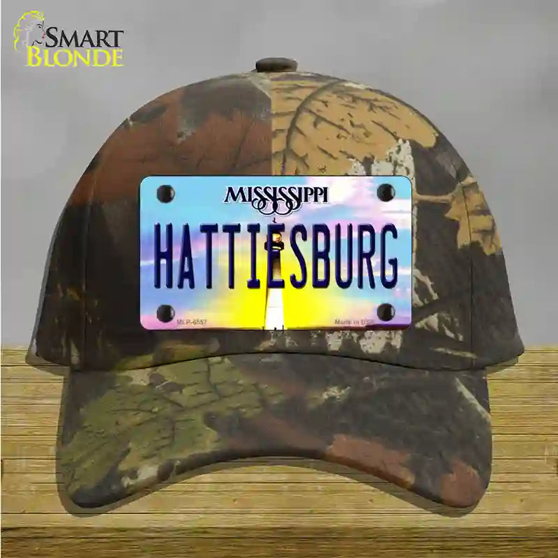 Hattiesburg Mississippi Novelty License Plate Hat Cotton / Camoflauge