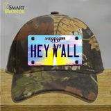 Hey YAll Mississippi Novelty License Plate Hat Cotton / Camoflauge