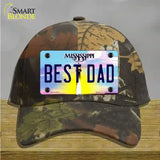 Best Dad Mississippi Novelty License Plate Hat Cotton / Camoflauge