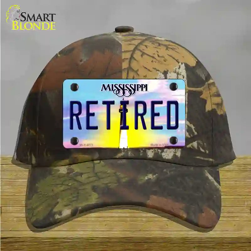 Retired Mississippi Novelty License Plate Hat Cotton / Camoflauge