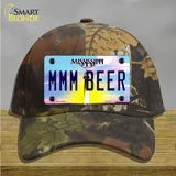 MMM Beer Mississippi Novelty License Plate Hat Cotton / Camoflauge