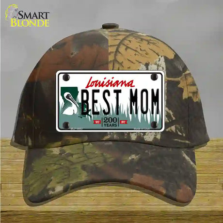 Best Mom Louisiana Novelty License Plate Hat Cotton / Camoflauge