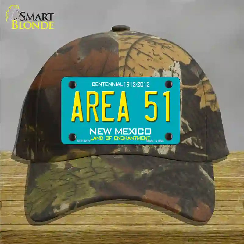 Area 51 New Mexico Novelty License Plate Hat Cotton / Camoflauge